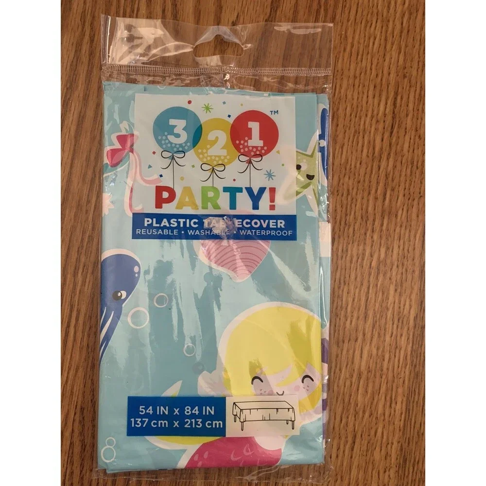 Magical Mermaids Plastic Banquet Tablecloth 54